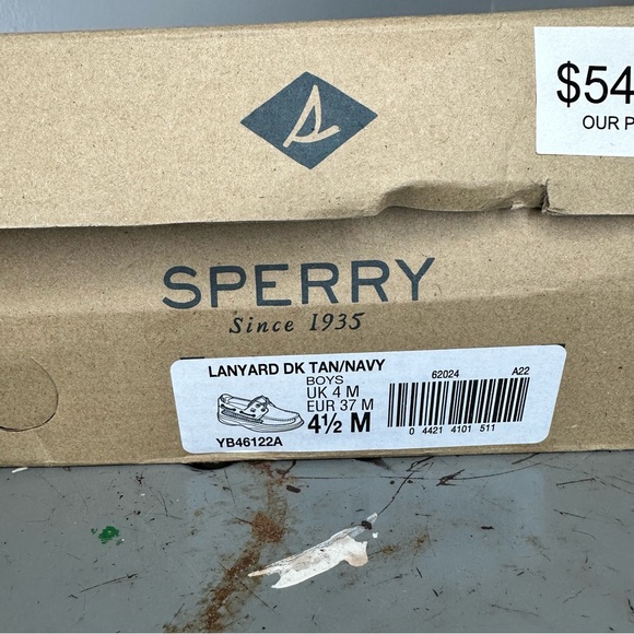 Sperry Boy’s Tan Boat Shoes Kids size 4.5 - Picture 10 of 11